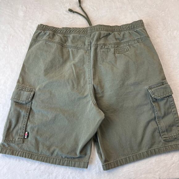 Union Bay Vintage Green Cargo Shorts DrawString Waist Men's size XL - Picture 2 of 9